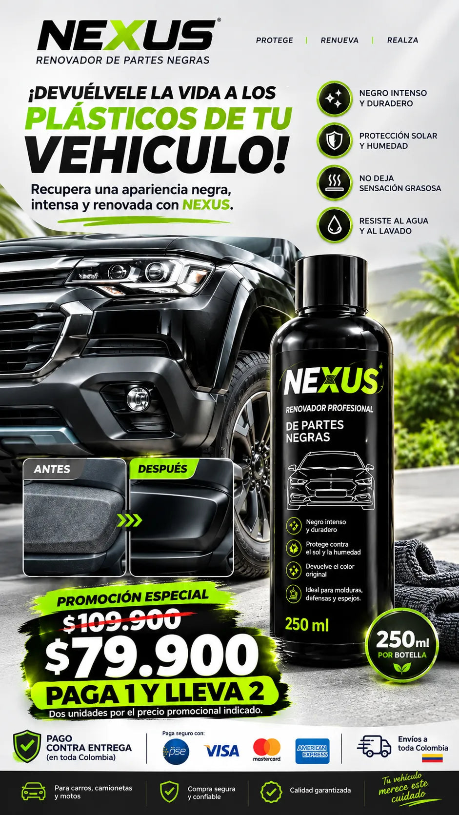 Nexus - Renovador De Partes Negras 250Ml